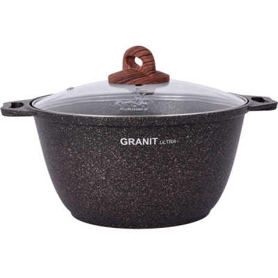 Кастрюля а/пр литая 4,0л стекл/кр Granit ultra original