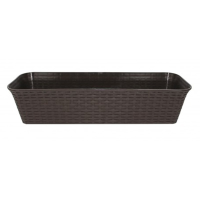 Ящик балконный 63см "Ротанг" с дренажем (венге) (то)