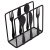 Салфетница металлическая KITCHEN 11*4*10см