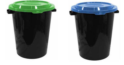 Бак 40л (Чёрный с цветной крышкой)