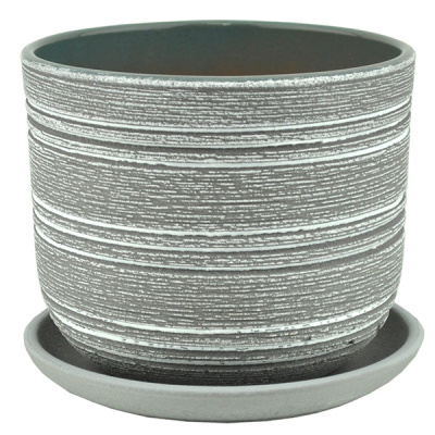 Горшок бук лофт серо-белый N1 d12см