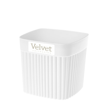Стакан "VELVET" 90х90х110мм, 0.65л (белый) (то)