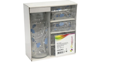 Набор для напитков: кувшин + 4 стакана SERENADE (синий)