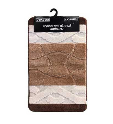 Коврик для ванной L'CADESI Marathon, 60х100, Анил, бежевый