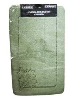 Коврик из полипропилена на латексной основе, "L'CADESI MONO", 50х80см, Зеленый