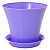 Горшок Сити 0,7л с поддоном Лавандовый