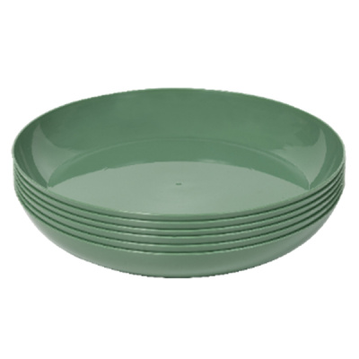 Тарелка круглая d255мм 4 шт. (темно-зелёный) (то)
