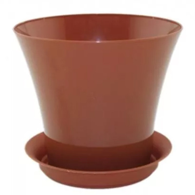 Горшок Сити 0,7л с поддоном Терракот