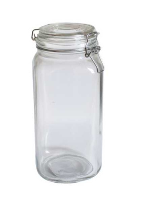 Банка стеклянная ГРАНИ с металлической защелкой Н-25см