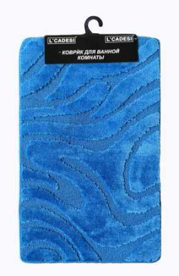 Коврик из полипропилена на латексной основе, "L'CADESI LEMIS", 50х80см ,3243 синий