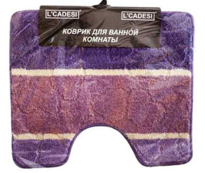 Коврик из полипропилена на латекс. осн. с вырез.L'CADESI MULTI", 50х60см, лиловый