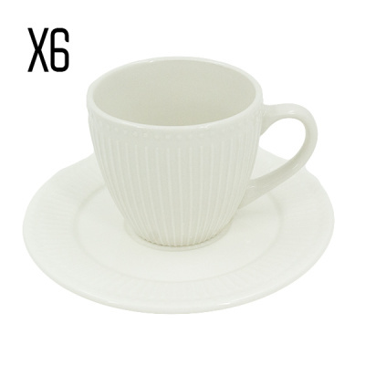 Набор кружки 240мл и блюдца (6шт) 2сорт