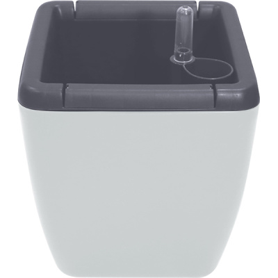 Горшок с автополивом Munchen 1,5л/0,85л квадратный со вставкой утр.туман (то)