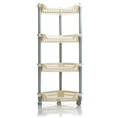 Этажерка угловая, 4 полки (на колесах) (то)