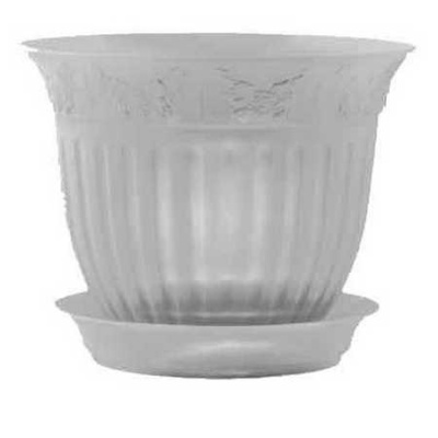 Горшок "Виноград", D13, с поддоном 0,5л прозрачный