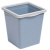 Ведро для мусора с фиксатором 8,5л квадратное (серо-синий/светло-серый)