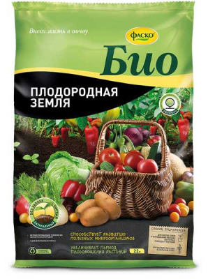 Грунт плодородная земля Фаско Био 22л.