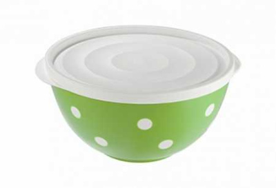 Салатник двухцветный "Marusya" 1,4л с крышкой (луговой)(то)
