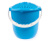 Ведро 12л "Practic Lux" с крышкой (голубая лагуна) (то)