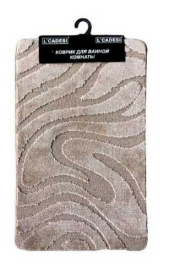 Коврик из полипропилена на латексной основе 60х100(1) L CADESI LEMIS  светло-коричневый Турция
