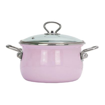 Кастрюля эмал сфер 2,0л 17-RB1610CH розов