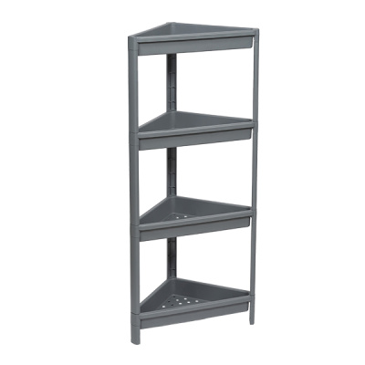 Этажерка угловая VIKEA 4-х ярусная (серый) (то)