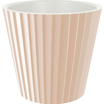 Горшок для цветов Sand D320мм, 15,8л c дренажной вставкой,на колесиках молочный шоколад (то)