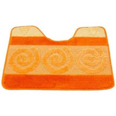 Коврик HURREM из пропилен. 50*60см оранжевый с вырезом