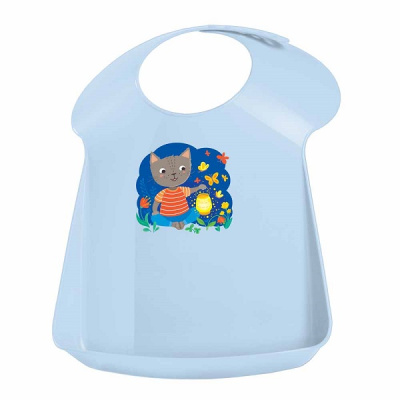 Нагрудник детский 345x240x52мм (светло-голубой) (то)