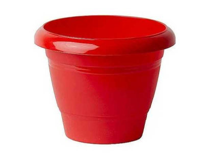 Горшок "Фестона", D25, с поддоном 4,6л красный (то)
