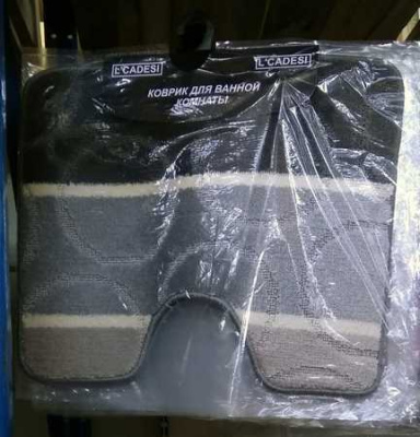 Коврик из полипроп.на латекс. осн.с вырезом"L'CADESI MULTI", 50х60см,серый 