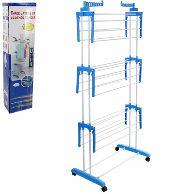 Сушилка для одежды трехуровневая 168*54*68см (металл)