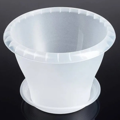 Горшок "Гамма плюс", D17, с поддоном 1,6л прозрачный