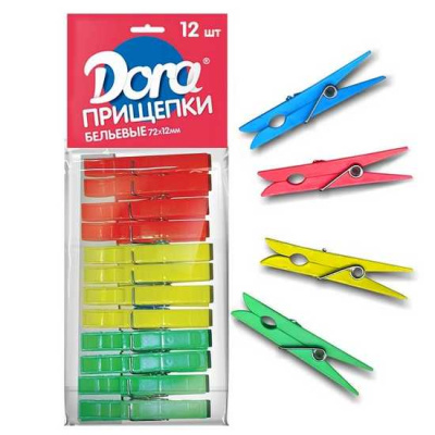 Прищепки Dorа, 12 шт