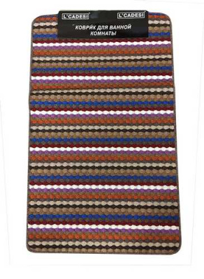 Коврик для ванной 50x80 из 1 шт SUPER ECO с оранжевой полоской