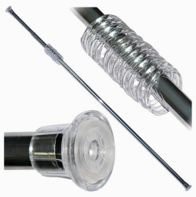 Карниз для ванной комнаты 280см (металлик)(хпп)