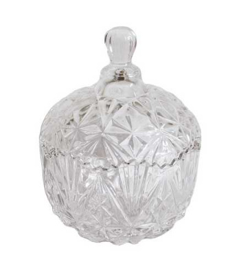 Сахарница-шкатулка стеклянная 10*13см