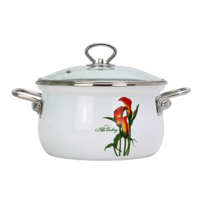 Кастрюля эмал  4,0л 01-RB1614CH/4-Каллы