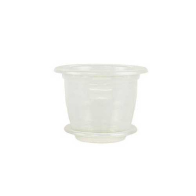 Горшок "Антик", D19, с поддоном 2,6л прозрачный (то)