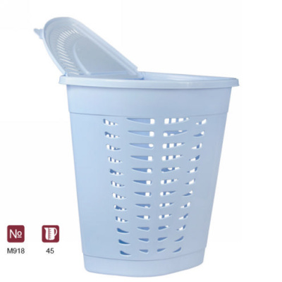 Корзина для белья угловая 45л. (белый)(то)
