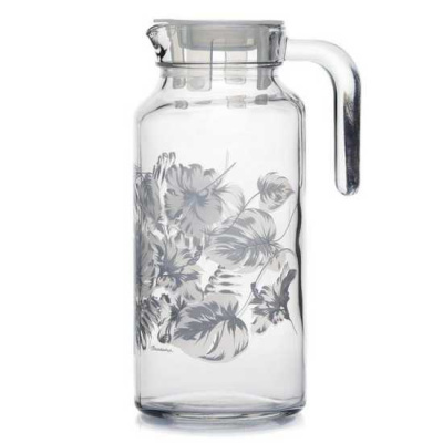 Кувшин 1300 мл с прозр. пластиковой крышкой (р.28885) ДЖАНГЛ