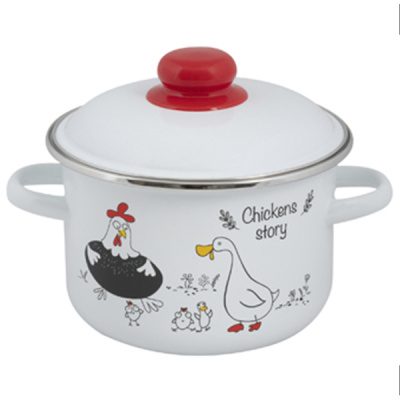 Кастрюля эмал цил Chickens’stories 2,0л ТМ FOOD ATELIER