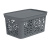 Корзина Leaves 18л с крышкой 405х275х207мм (серый)(то)
