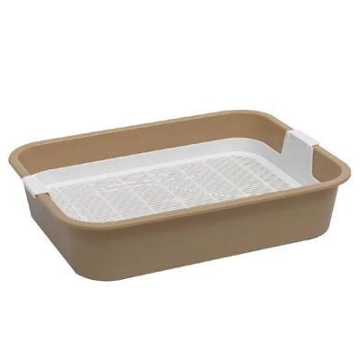 Лоток ALTA для кошек (с сеткой) (Бело-бежевый)  (то)