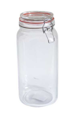 Банка стеклянная с крышкой с защелкой 2л