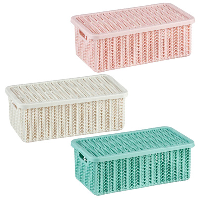 Коробка ВЯЗАНИЕ 3л с крышкой (то)