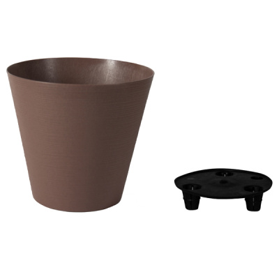 Горшок Конус Эко 3л с дренажной вставкой Гранит