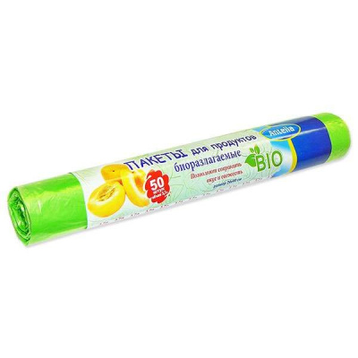 Пакеты для продуктов 3,7л/50шт/bio-HDPE/7мкм биоразлагаемые Антелла БИО РОССИЯ