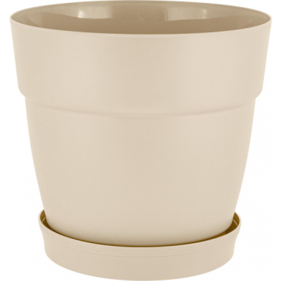 Горшок для цветов Villa de Fiori D200мм с поддоном 4л калифорнийский миндаль (то)