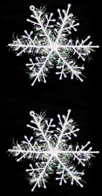 Украшение подвесное СНЕЖИНКА, 3шт,  Ф-13см